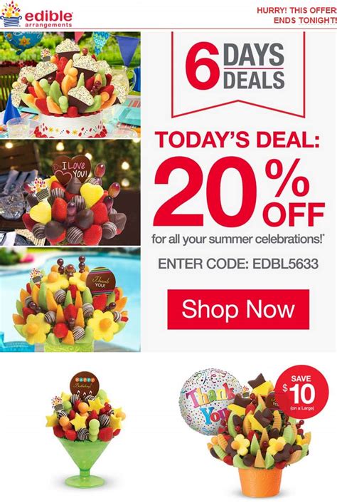 fruit bouquets edible arrangements coupons|edible arrangements pick up code.